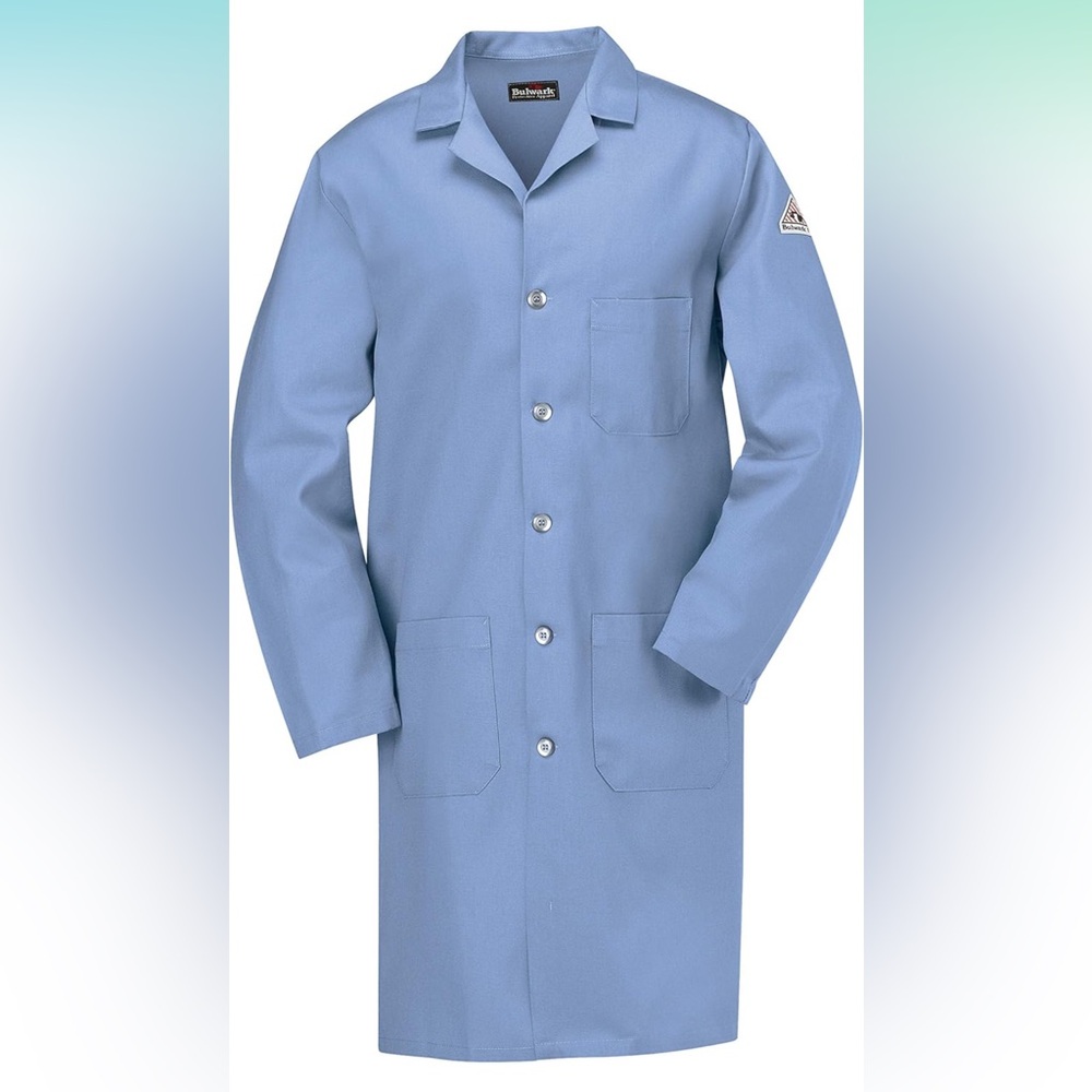 Bulwark Flame Resistant 7oz Cotton Lapel Collar Lab Coat